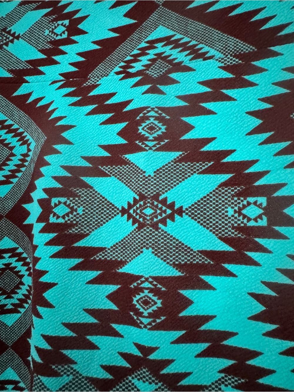 Wrangler Rock 47 Southwestern Aztec Print Mini Skirt Turquoise Large - Picture 2 of 7